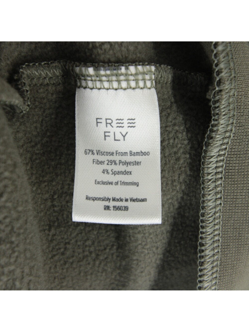 Free Fly Bamboo Lightweight Fleece Zip Hoodie Womens L Green Full Zip Pockets - Picture 9 of 10